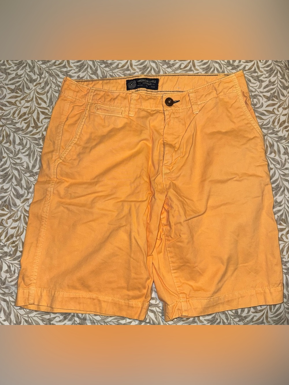 American Eagle Shorts Mens 30 Orange Classic Cotton Casual